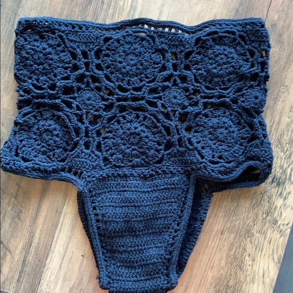 Black Crochet Bikini - Picture 2 of 7